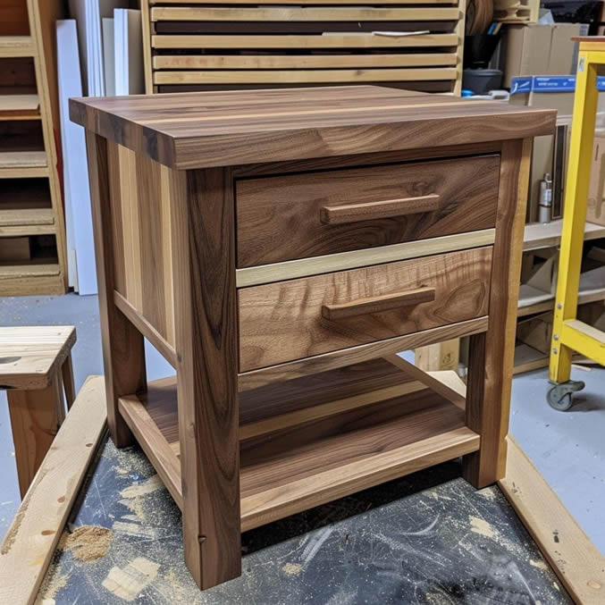 Walnut nightstand